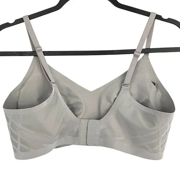 Honeylove Silhouette Bra Moondust Gray Size Large L Wireless Removable Pads - Picture 4 of 6